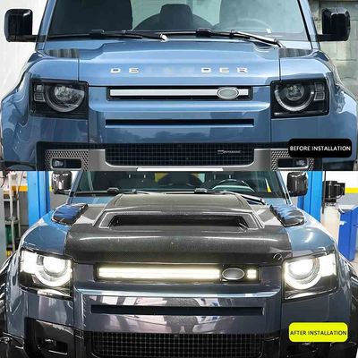 For Land Rover Defender 2020-2024 Luminous Grille Car Front Grid Strong Dynamic Flowing Day Running Light