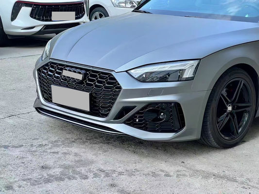 PP Material Audi A5 To RS5 Wide Body Kit 2020-2023 Front Rear Bumper Grille Side Skirts