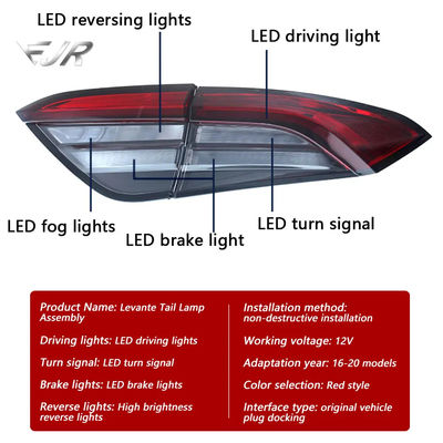 For Maserati Levante 16-20 Taillight Assembly Modified Led Light Drl Brake Flowing Turn Rear Lights Car Lamp Accessories