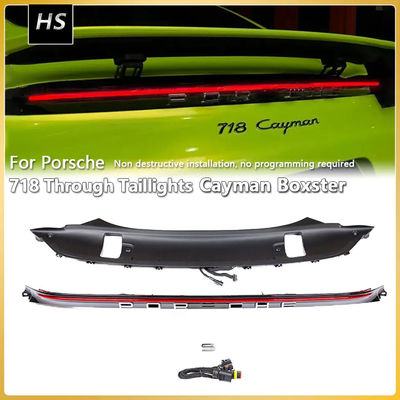 16-21 718 Through Tail Lights For Porsche Cayman Boxster Modified With LED Rear Running Lights