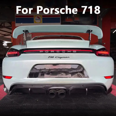 16-21 718 Through Tail Lights For Porsche Cayman Boxster Modified With LED Rear Running Lights