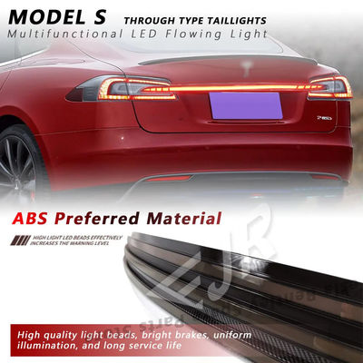 Through Taillight For Tesla Model S Upgrade Led Tail Light Assembly Rear Turn Brake Flowing Car Accessory Lamp Bar
