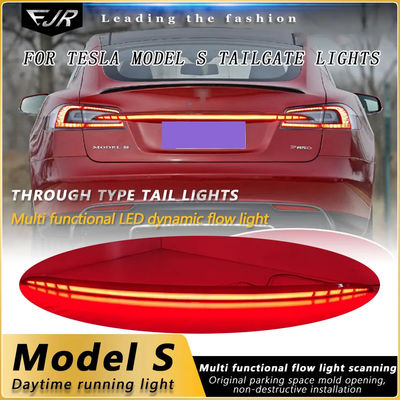 Through Taillight For Tesla Model S Upgrade Led Tail Light Assembly Rear Turn Brake Flowing Car Accessory Lamp Bar