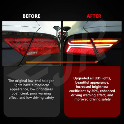 12V Audi A7 Taillight Assemblies Modified With LED Water Steering Rear Tail Lamp A7