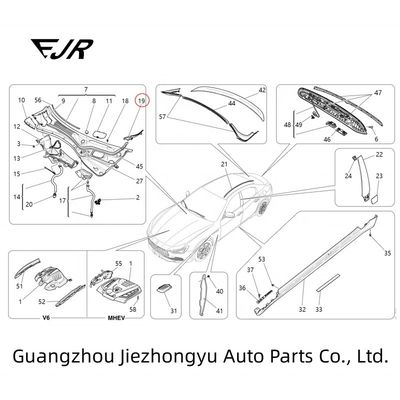 Ghibli M157 Water Cooling Plate Decoration 670013462 670013463 For Maserati Car Fitment