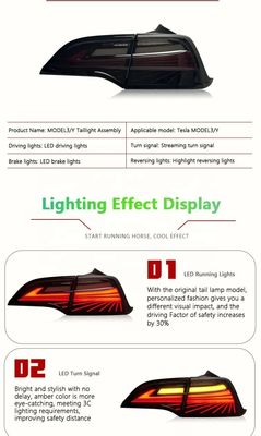 2019- Model 3 Model Y Taillight Assembly Modification Phantom Led Rear Tail Light For Tesla