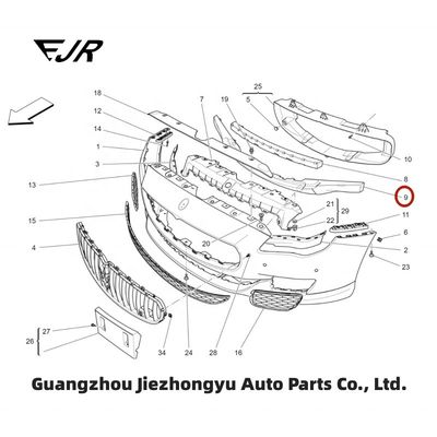Oe No. 670003826 Front Bumper Middle Shock Absorber For 2013-2016 Quattroporte M156
