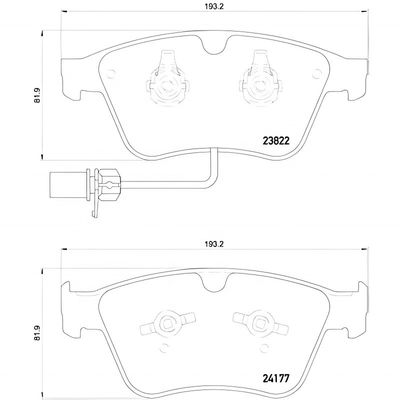 3w0 698 151 Aa Suitable For Bentley Front Brake Pad Set