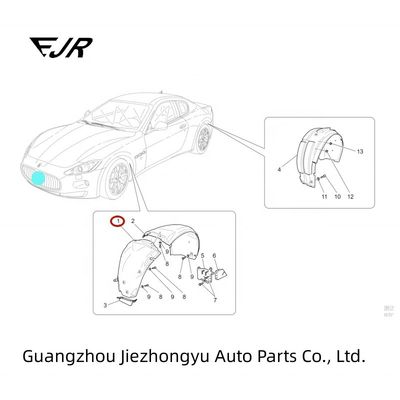 Lh Rh Front Wheelhouse Guard For Grancabrio, Granturismo 68505500 68505400