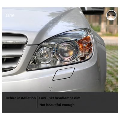 07-11 Mercedes Benz C-Class W204 Headlight Assembly C200C63 Modified LED Lens Daily Running Light Streamer Turn Signal