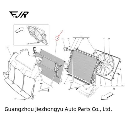 Secondary Water Radiator For Ghibli 2013-2016 Car Model Ghibli Levante Quattroporte