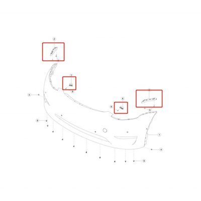 2019- Year For Tesla Y-Type Front Bumper Bracket Fastener Part No. 149377000b 149377100b 149377200b 149377300b