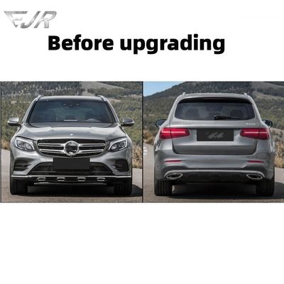 For X253 Mercedes Benz Glc Level Upgrade Glc63 Bumper Kit LED Headlights Led Tail Lights, 2016-2019 Upgrade 2021 Vers