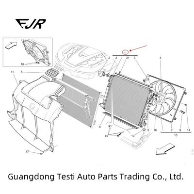 670038340 670030844 670107326 6700087 Coolant Radiator For Ghibli Quattroporte Levante