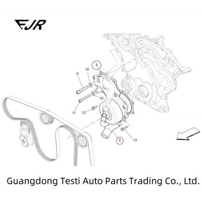 2017-2019 WATER PUMP ASSEMBLY For Ghibli Levante Quattroporte 3.0 V6 And Long-Lasting