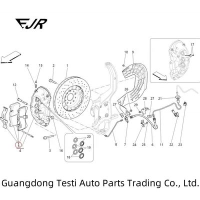 Quattroporte Car Model Front Brake Pads For M156 M157 OEM 980156013 673010331 673012041