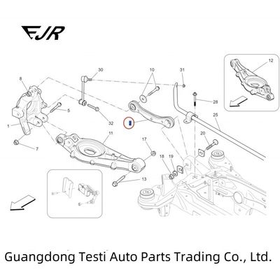 Rear Wheel Roll Adjustable Pull Rod For Maserati Levante Automotive Suspension System