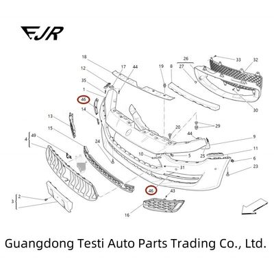 673008193 2017-2019 Front Bumper Trim Strip For Ghibli Left And Right Replacement