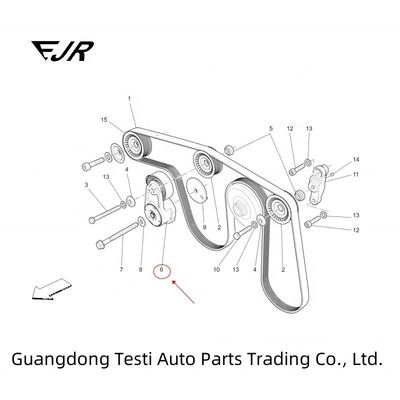 Car Fitment Maserati Pulley Belt Tensioner For Ghibli Levante Quattroporte 278940 05184617AD