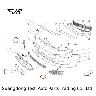 Ghibli M157 ABS Lower Grille Around Cover Trim 670099415 670099416