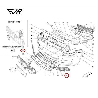 Plastic Quattroporte RH LH LOWER GRILLE 673006996 673007007 For 2017-2019 Model Year