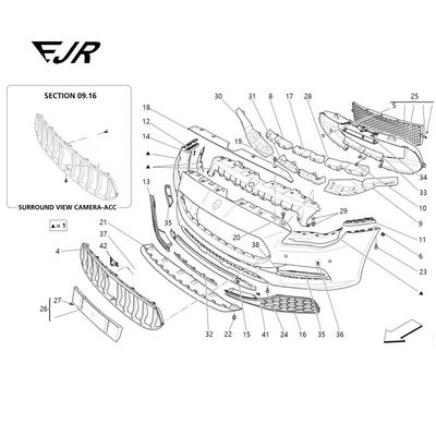 Maserati Car Fitment PP Air Duct Assembly 670036545 For Quattroporte Auto Parts 2017